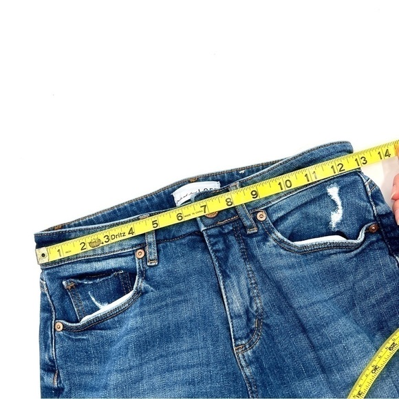 LOFT Woman's Blue Medium Wash Curvy High Waist Skinny Ankle Jeans Size 25 - Picture 12 of 13